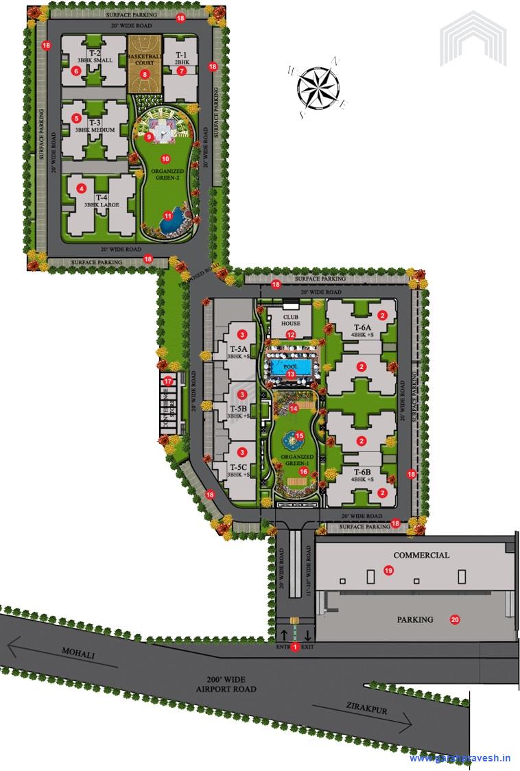 Site Plan Artique Uptown Skylla