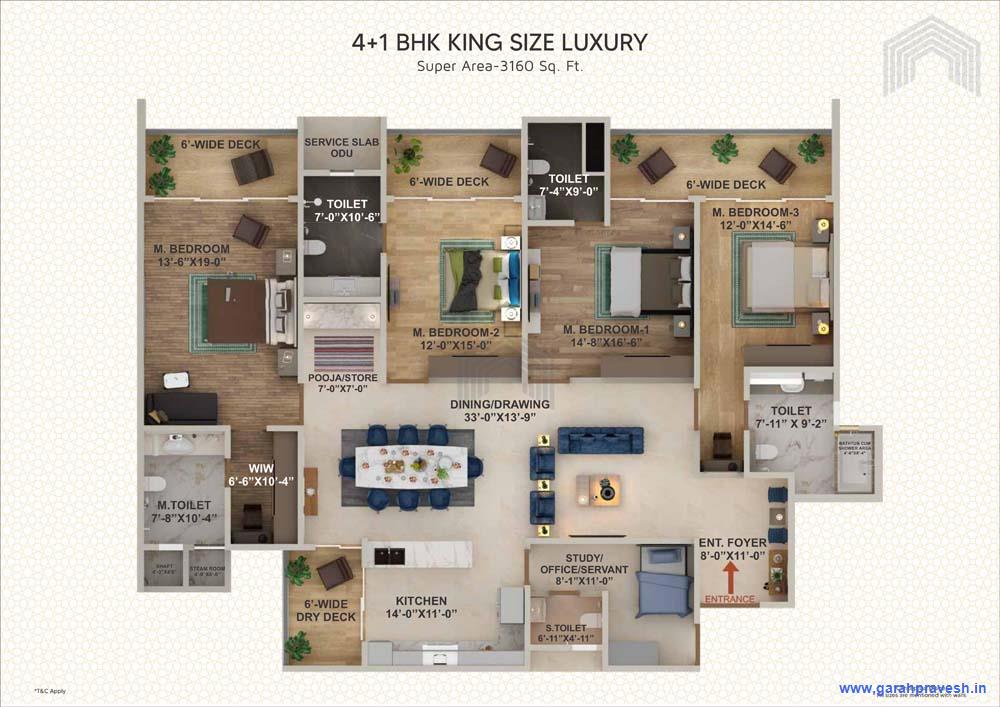 4+1 BHK Luxury Flat