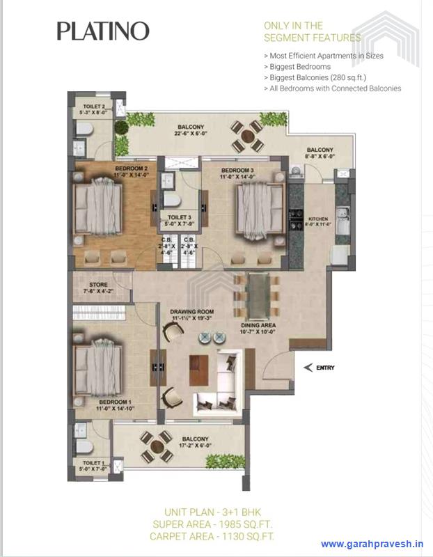 3+1 BHK Luxury Flat