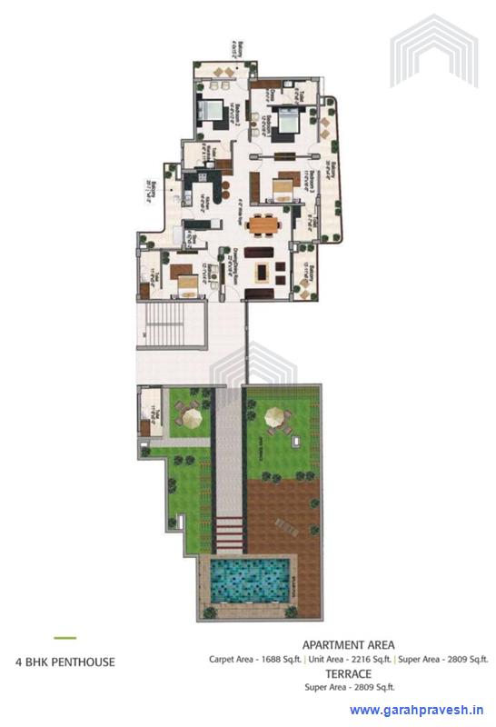 4 BHK + Pent house Luxury Flats