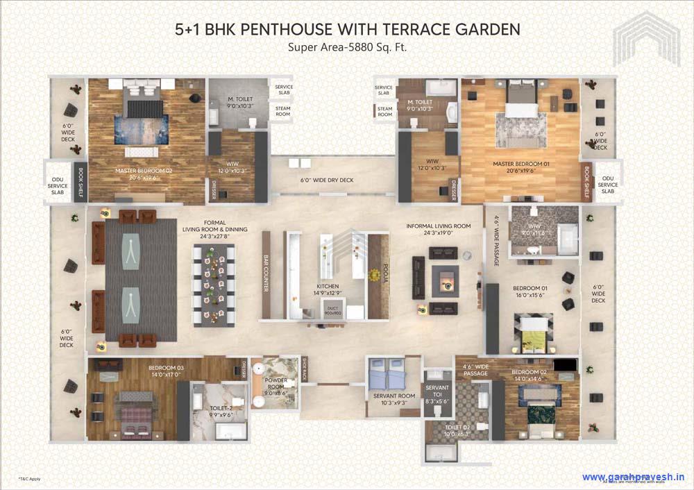 5+1 BHK Luxury Flat