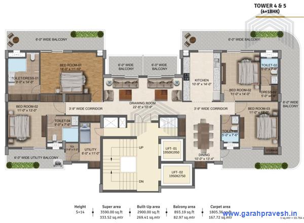 4+1 BHK Luxury Flat