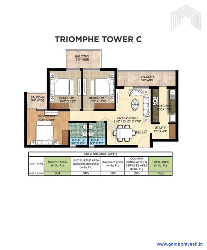 3 Bedroom 2 W/R Flat