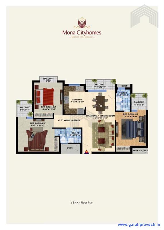 3BHK  Luxury Flats