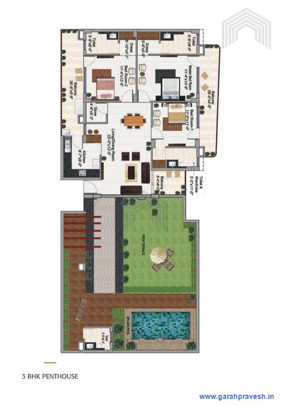 3 BHK Penthouse Luxury