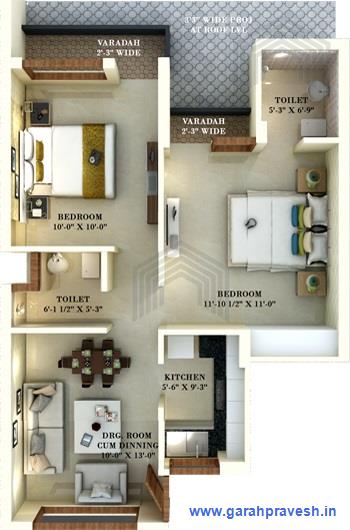 2  BHK  Luxury Flats