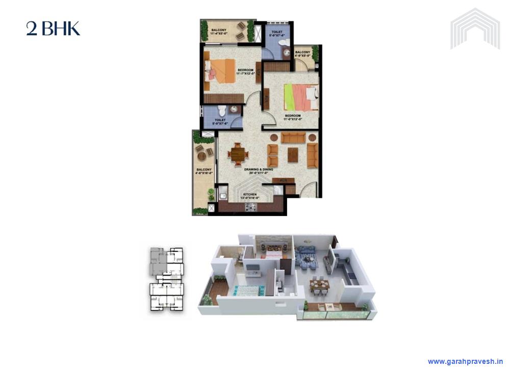 2BHK  Luxury Flats