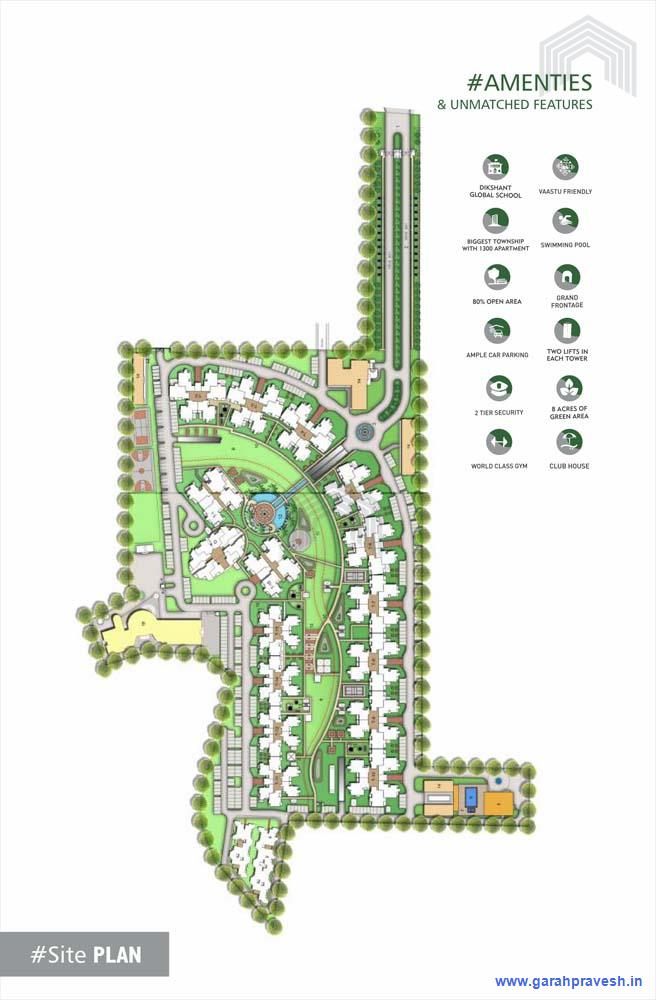 Site Plan Savitry Greens VIP Road