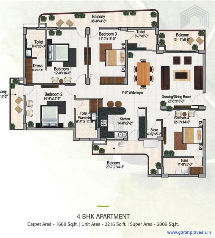 4 bhk Luxury Flats