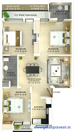 3BHK  Luxury Flats