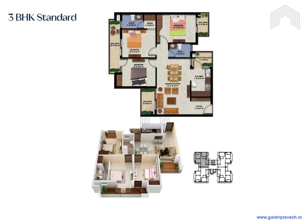 3BHK  Luxury Flats