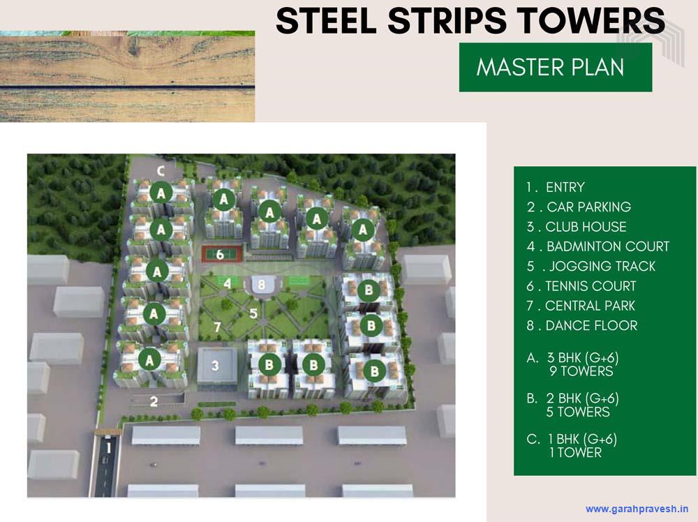 Site Plan Steel Strips Highway Towers