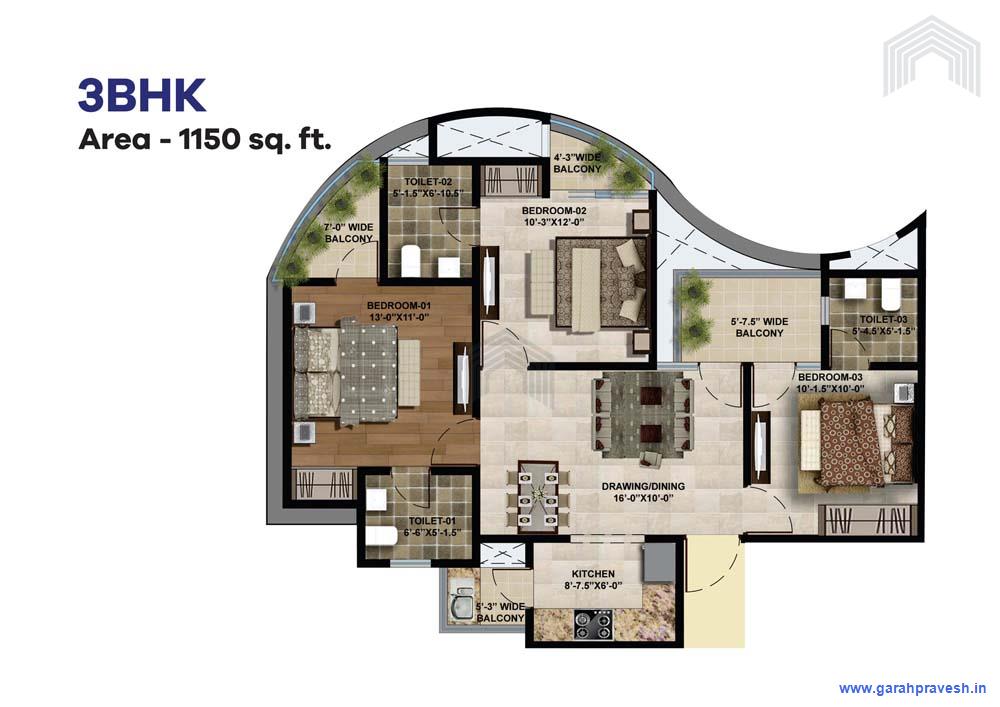 3BHK Flat