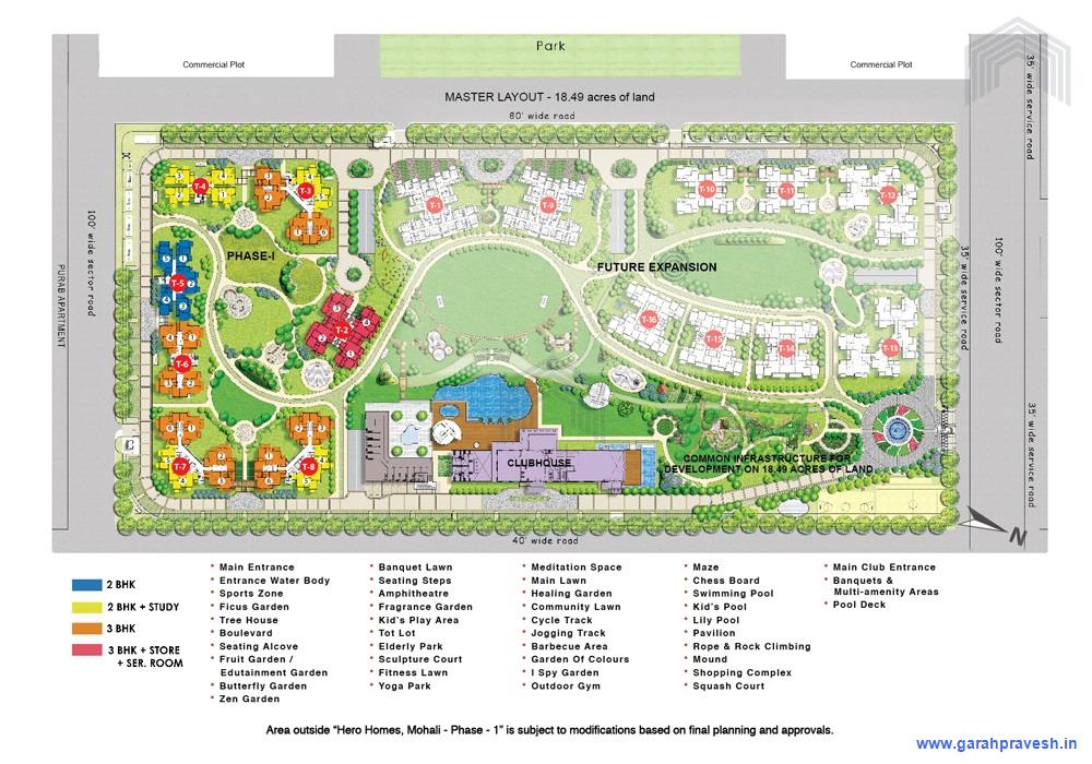 Site Plan Hero Homes Mohali Phase-2