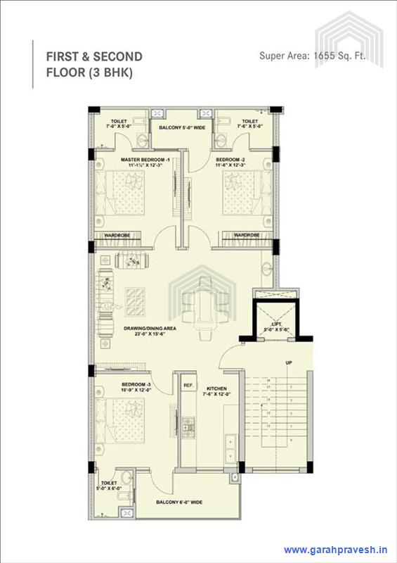 3 BHK Luxury Flat