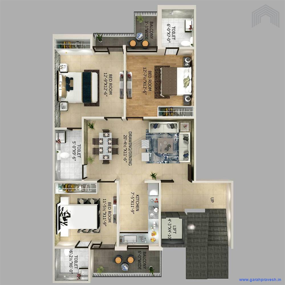 3BHK Luxury Flat