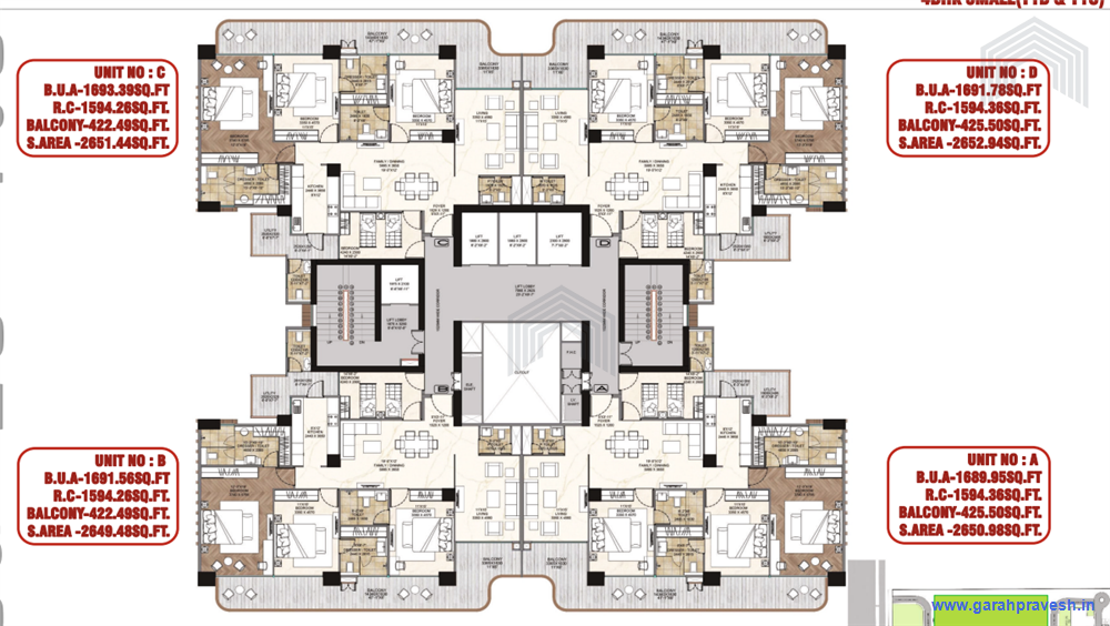 4BHK |2600 Sq ft - 2800 Sq ft | 2.86 Cr - 3.08 Cr