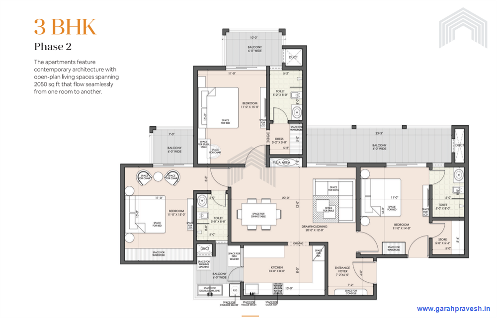 3 BHK + Store Luxury Flat