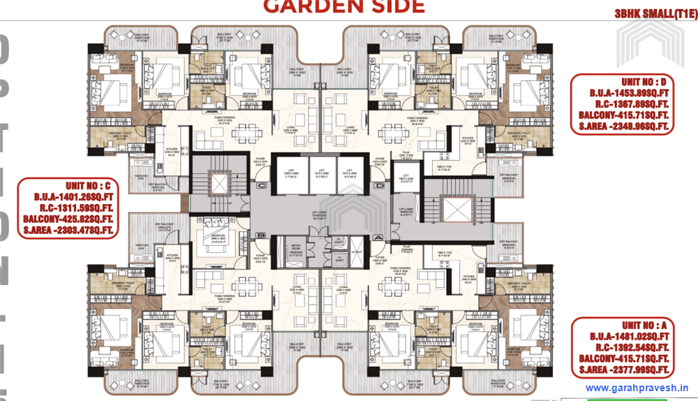 3BHK |2300 Sq ft - 2400 Sq ft | 2.60 Cr - 2.64 Cr