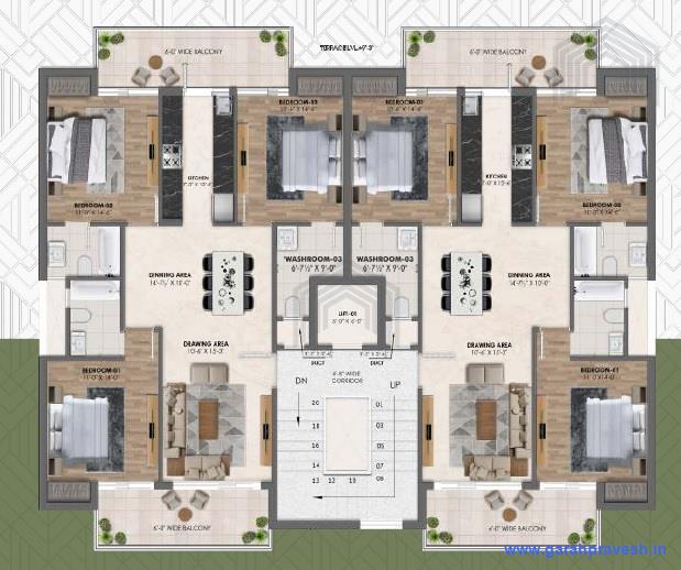 3 BHK | 1750 Sq.Ft |225 Sqyrd